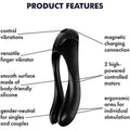 premium satisfyer candy cane finger vibrator black