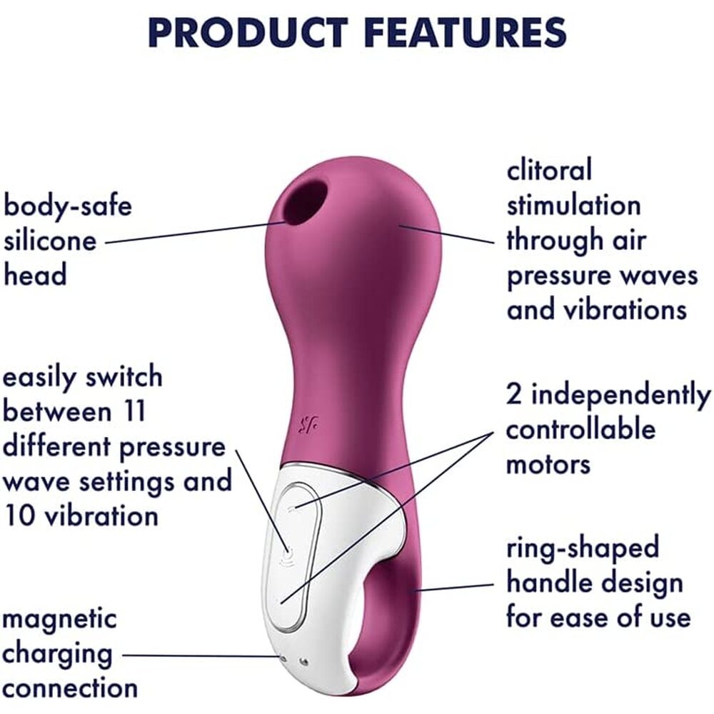 premium satisfyer lucky libra air pulse stim and vibe