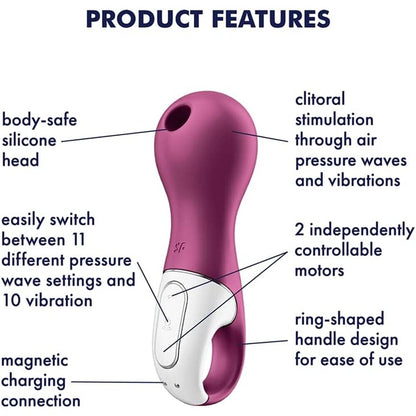 premium satisfyer lucky libra air pulse stim and vibe