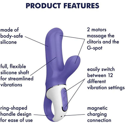 premium satisfyer vibes magic bunny rechargeable gspot vibrator