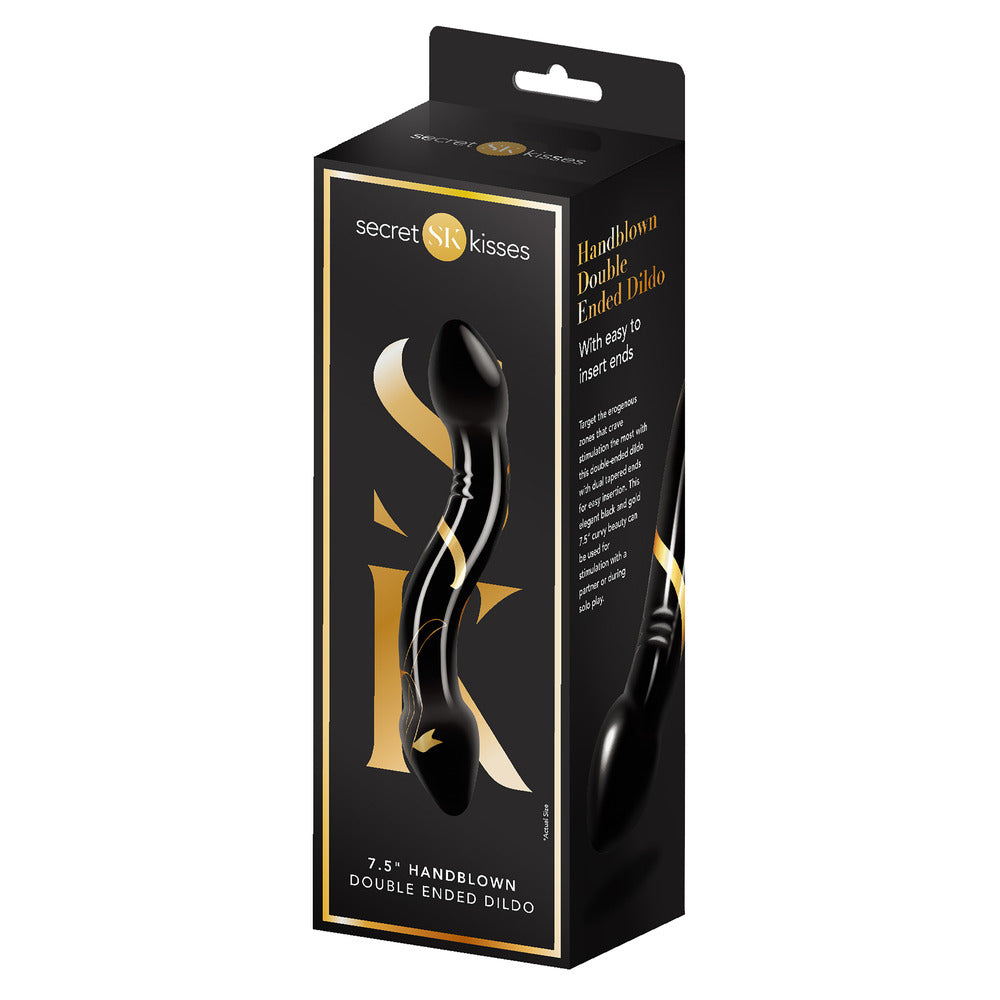 premium secret kisses 7 5 inch double ended glass dildo