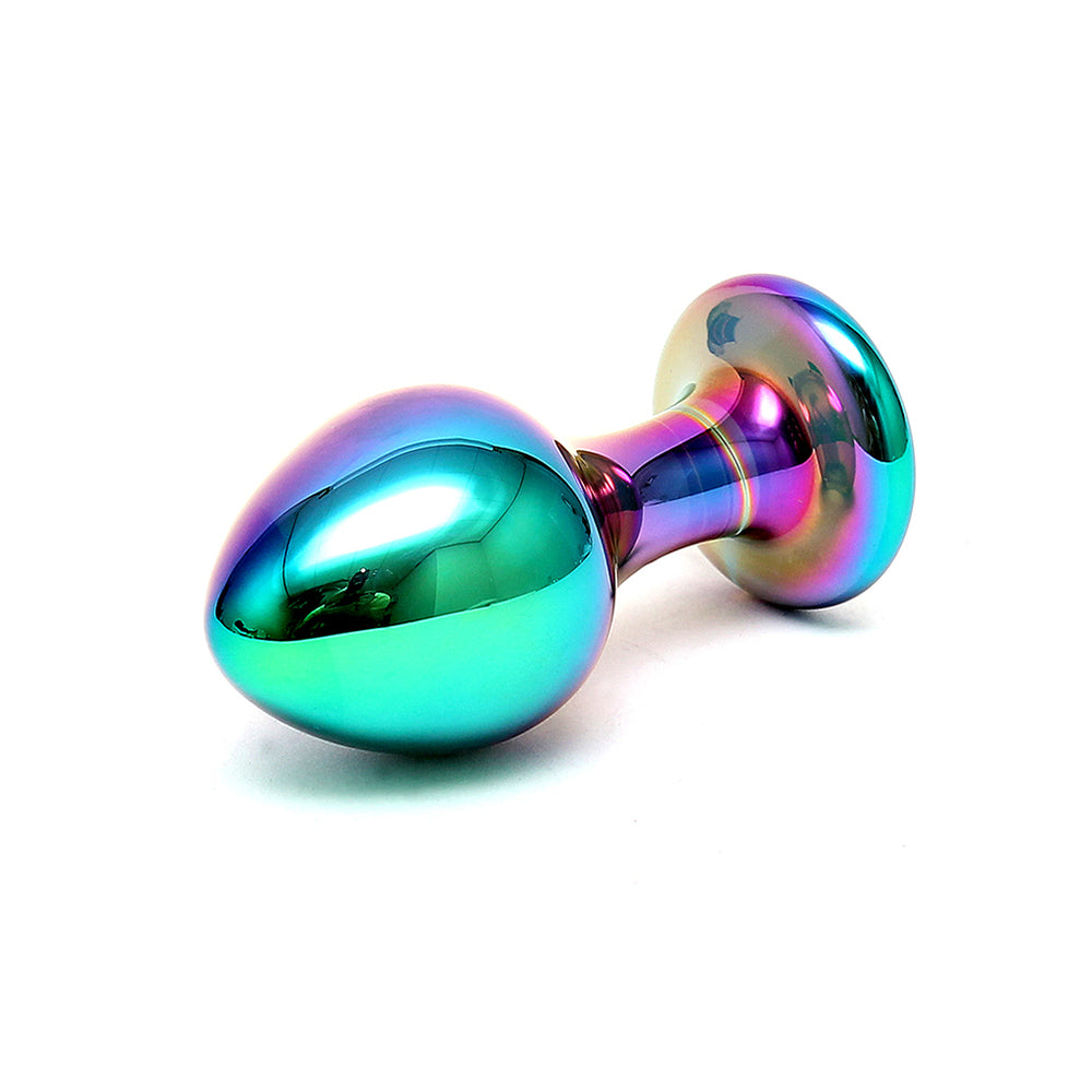 premium sensual multi coloured glass melany anal dildo