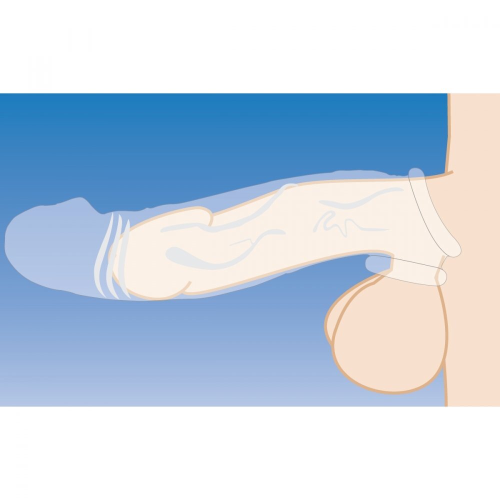 premium size matters 2 inch clear penis extender sleeve