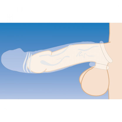 premium size matters 2 inch clear penis extender sleeve