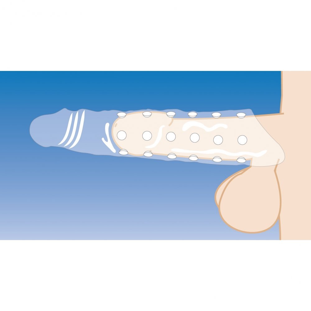 premium size matters 3 inch clear penis extender sleeve