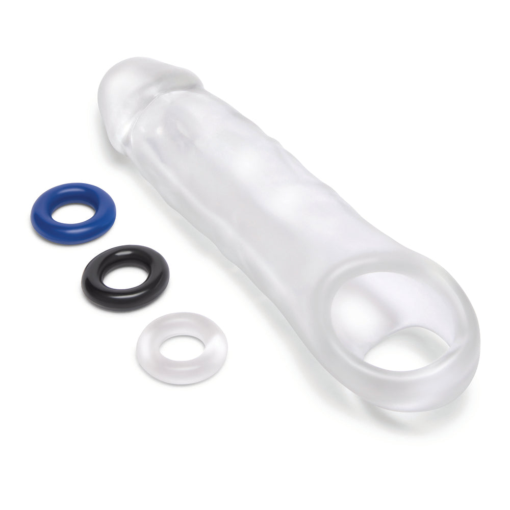 premium size up clear penis 2 inch extender