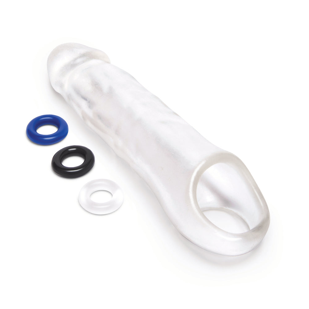 premium size up clear penis 3 inch extender