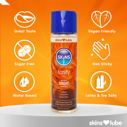 premium skins salted caramel seduction waterbased lubricant 130ml