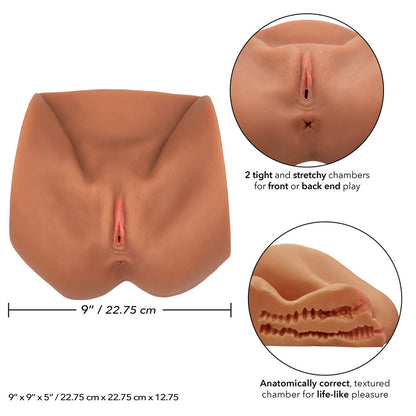 premium stroke it life size pussy flesh brown