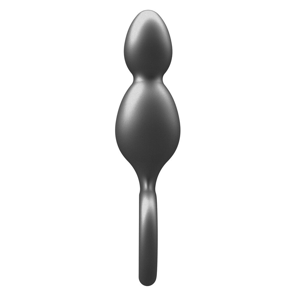 premium toyjoy buttocks the plugger 2 balls metallic silicone plug