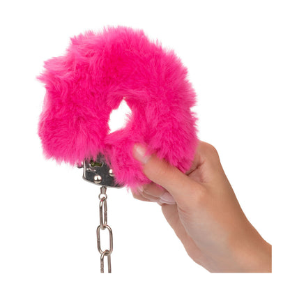 premium ultra fluffy furry cuffs pink