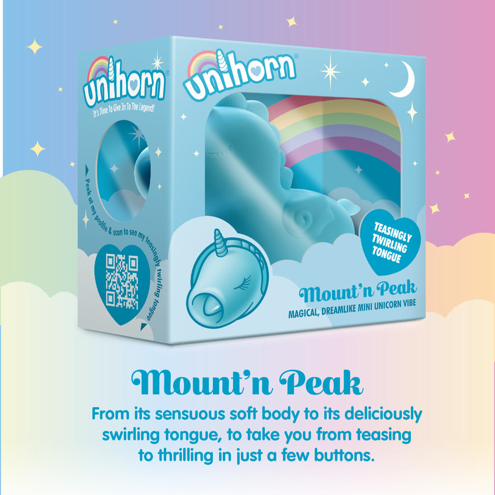 premium unihorn mountn peak twirling tongue unicorn vibe