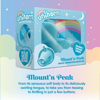 premium unihorn mountn peak twirling tongue unicorn vibe