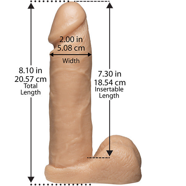 premium vaculock 8 inch realistic cock with ultra harness