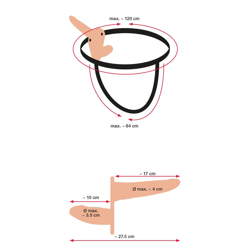 premium vibrating flesh strap on duo vibrating dongs