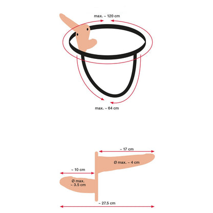 premium vibrating flesh strap on duo vibrating dongs