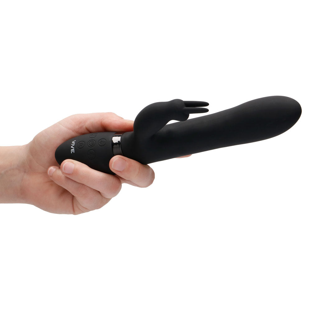 premium vive amoris black rabbit vibrator with stimulating beads