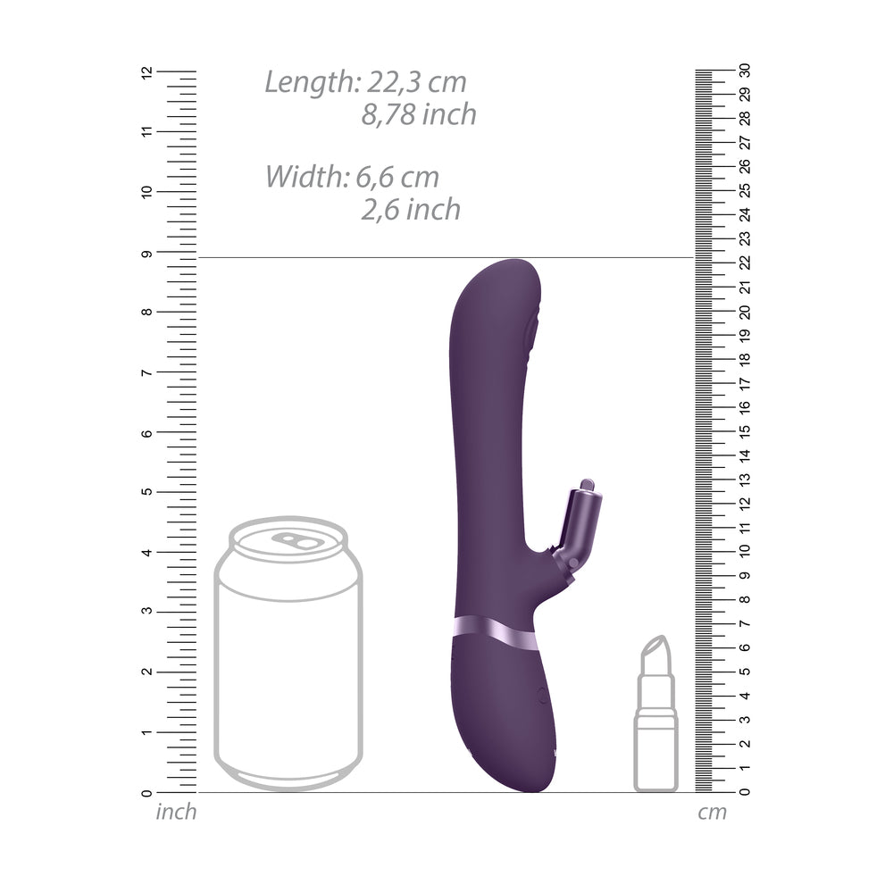 premium vive etsu interchangeable rabbit vibrator purple