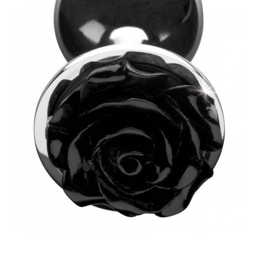 premium xr booty sparks black rose anal plug large
