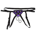 purple and black universal harness strap on