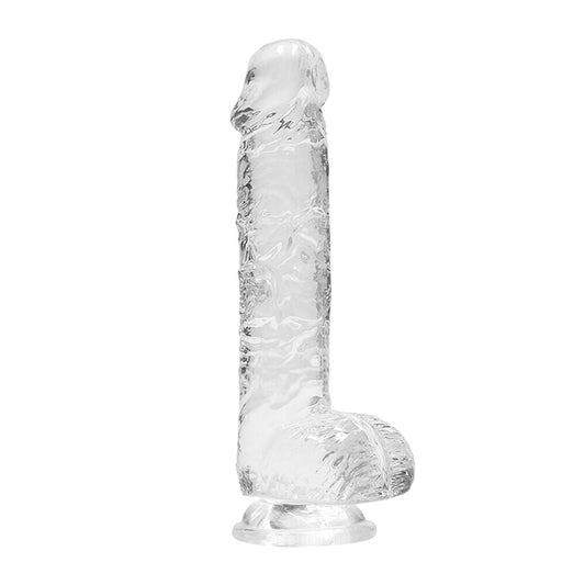 realrock 6 inch transparent realistic crystal clear dildo