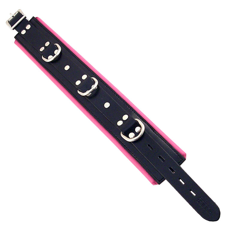 rouge garments black and pink padded collar
