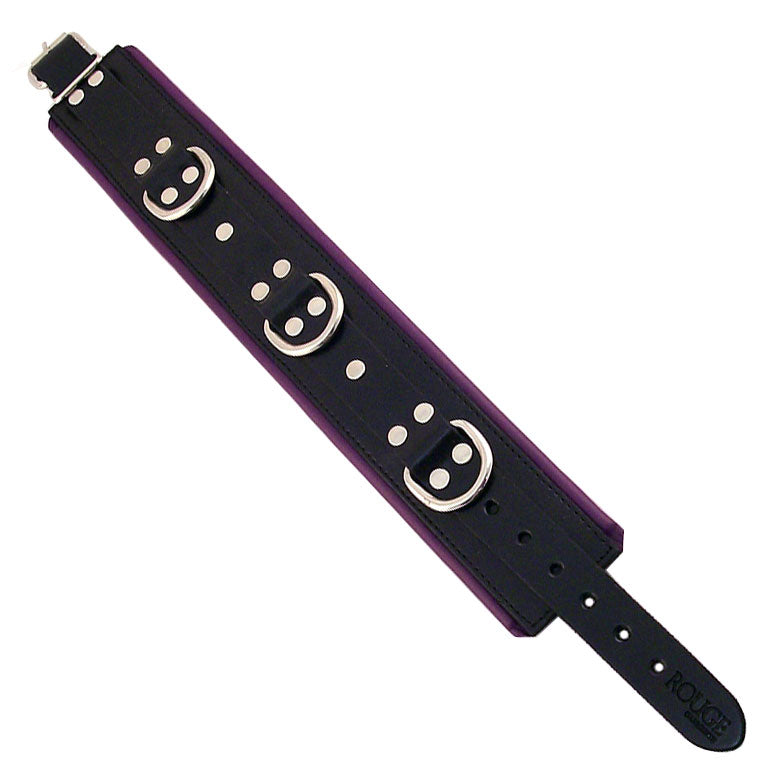 rouge garments black and purple padded collar