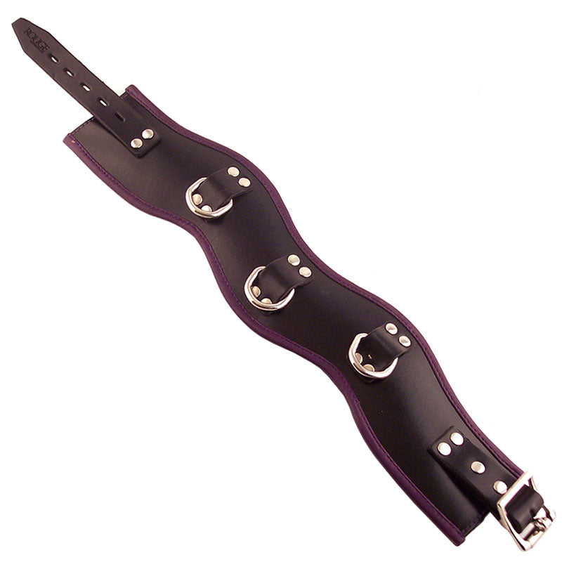 rouge garments black and purple padded posture collar