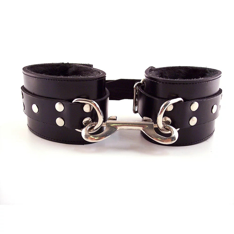 rouge garments black fur wrist cuffs