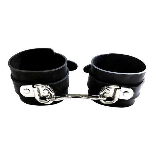 rouge garments black rubber ankle cuffs