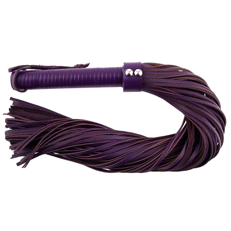 rouge garments large purple leather flogger