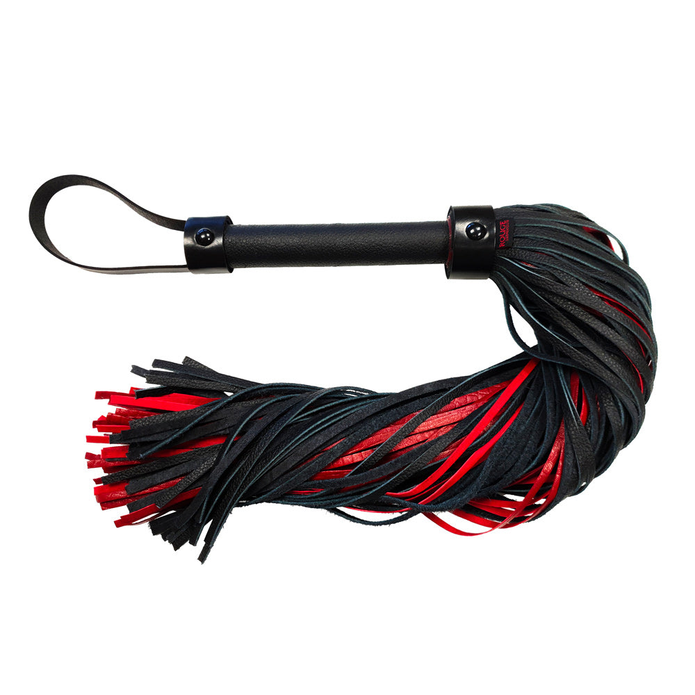 rouge garments leather croc print flogger