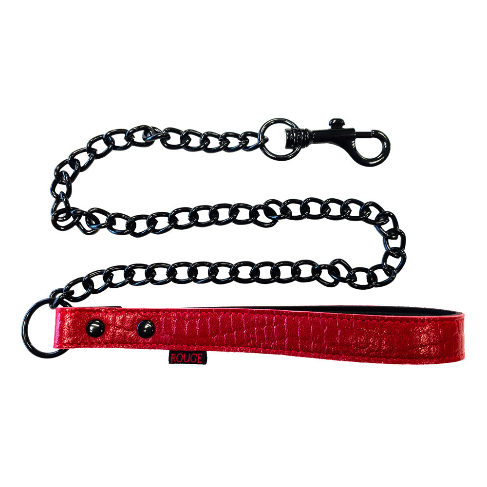 rouge garments leather croc print lead