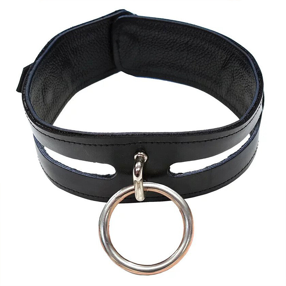 rouge garments leather fashion bondage collar black