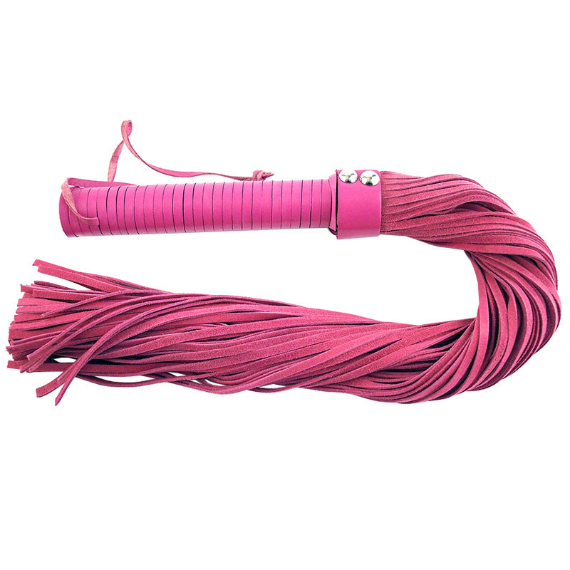 rouge garments pink suede flogger