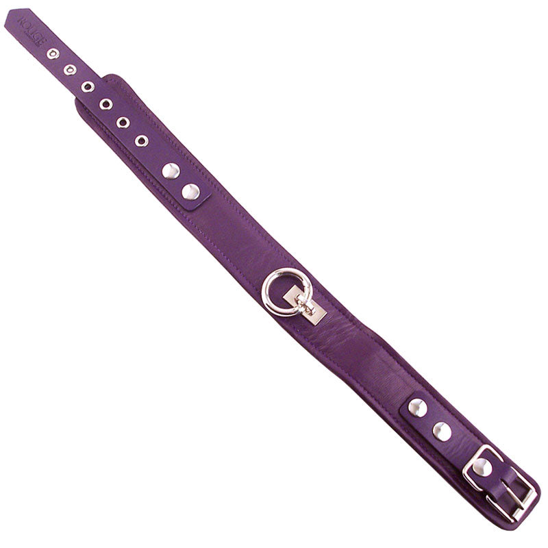 rouge garments plain purple leather collar
