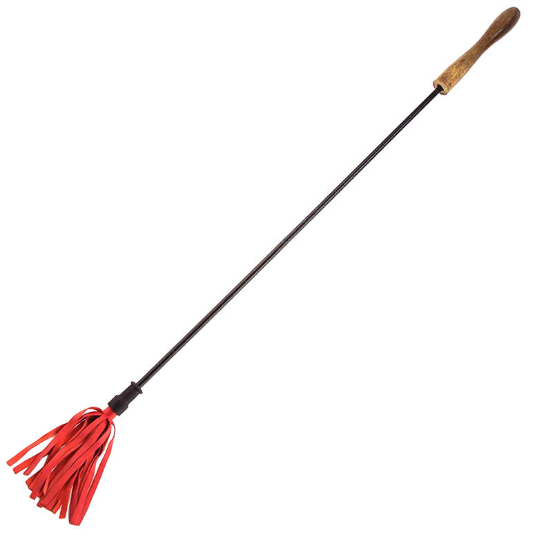 rouge garments riding crop with wooden handle red