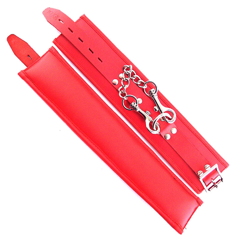 rouge garments wrist cuffs padded red