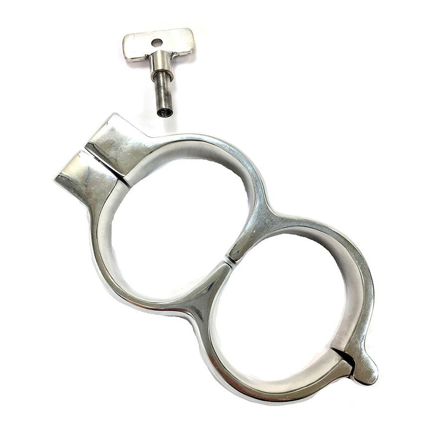 rouge stainless steel lockable wrist cuffs
