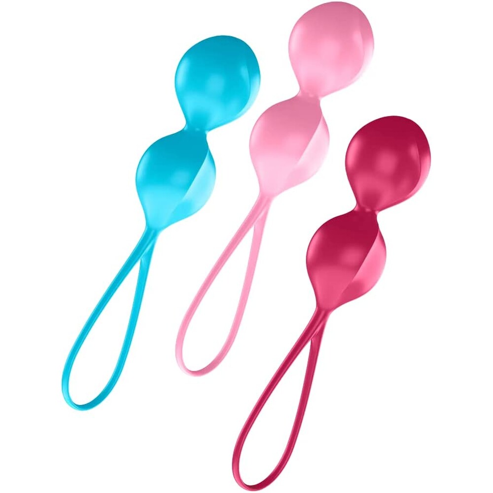 satisfyer set of 3 weighted double training orgasm balls