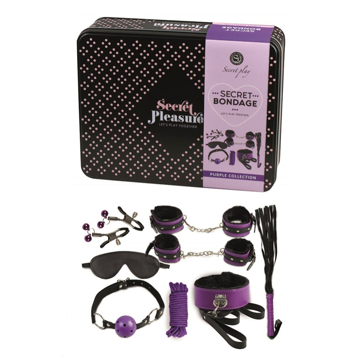 secret bondage kit black and purple collection