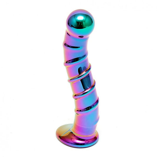 sensual multi coloured glass nikita dildo