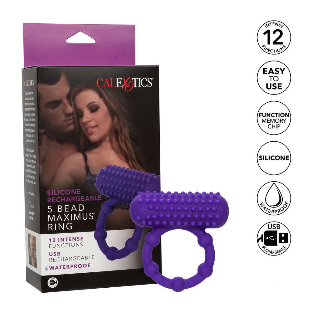 shop 5 bead maximus rechargeable cock ring