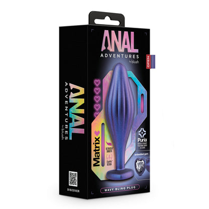 shop anal adventures matrix wavy bling butt plug