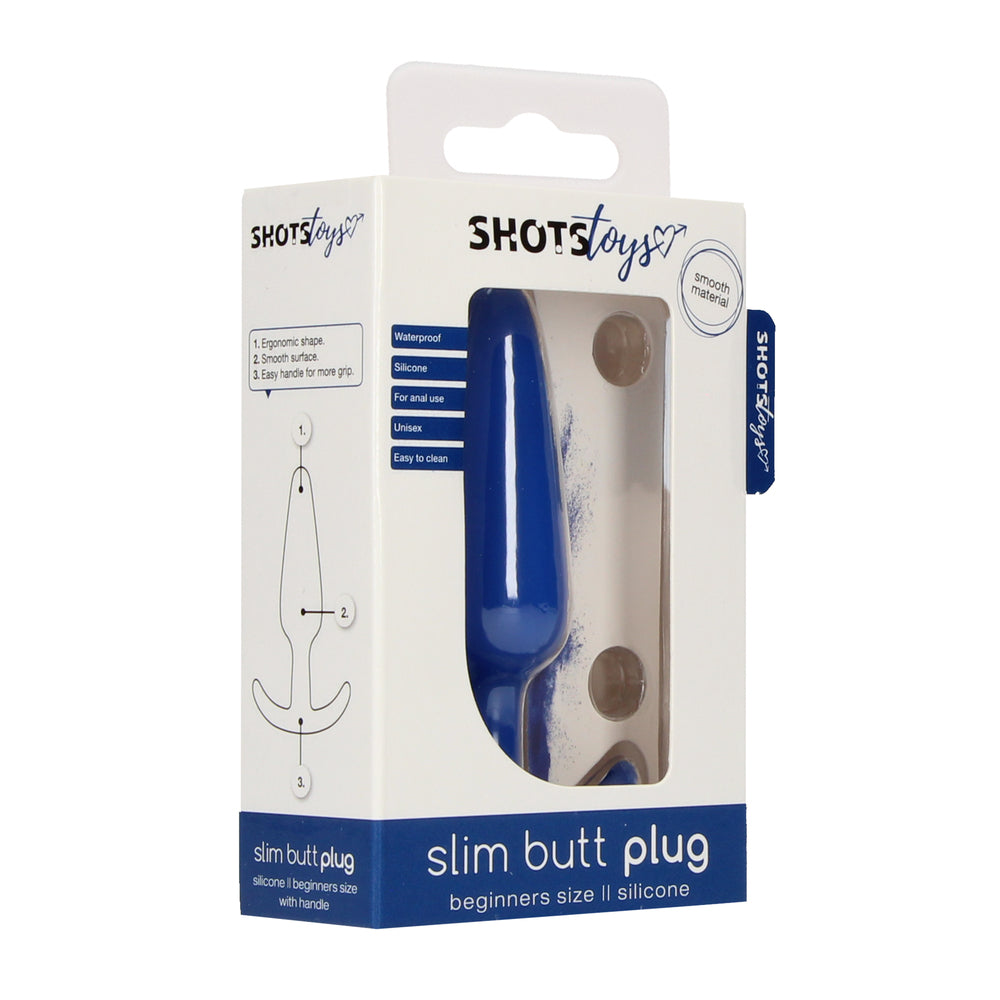 shop beginners size slim butt plug blue
