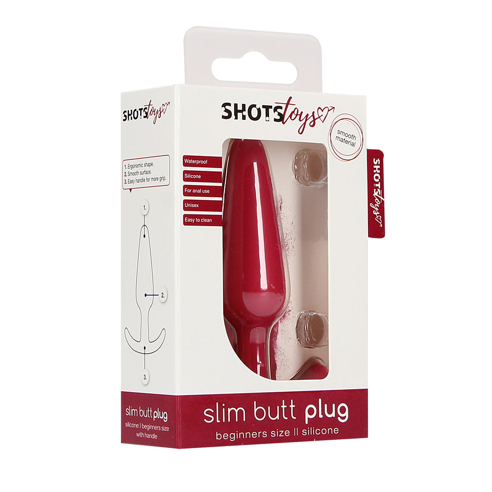 shop beginners size slim butt plug red