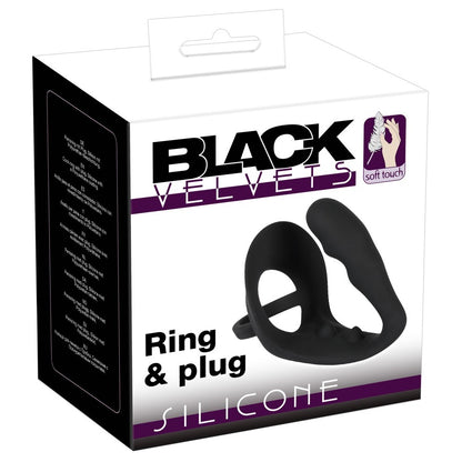 shop black velvets cock ring and anal plug