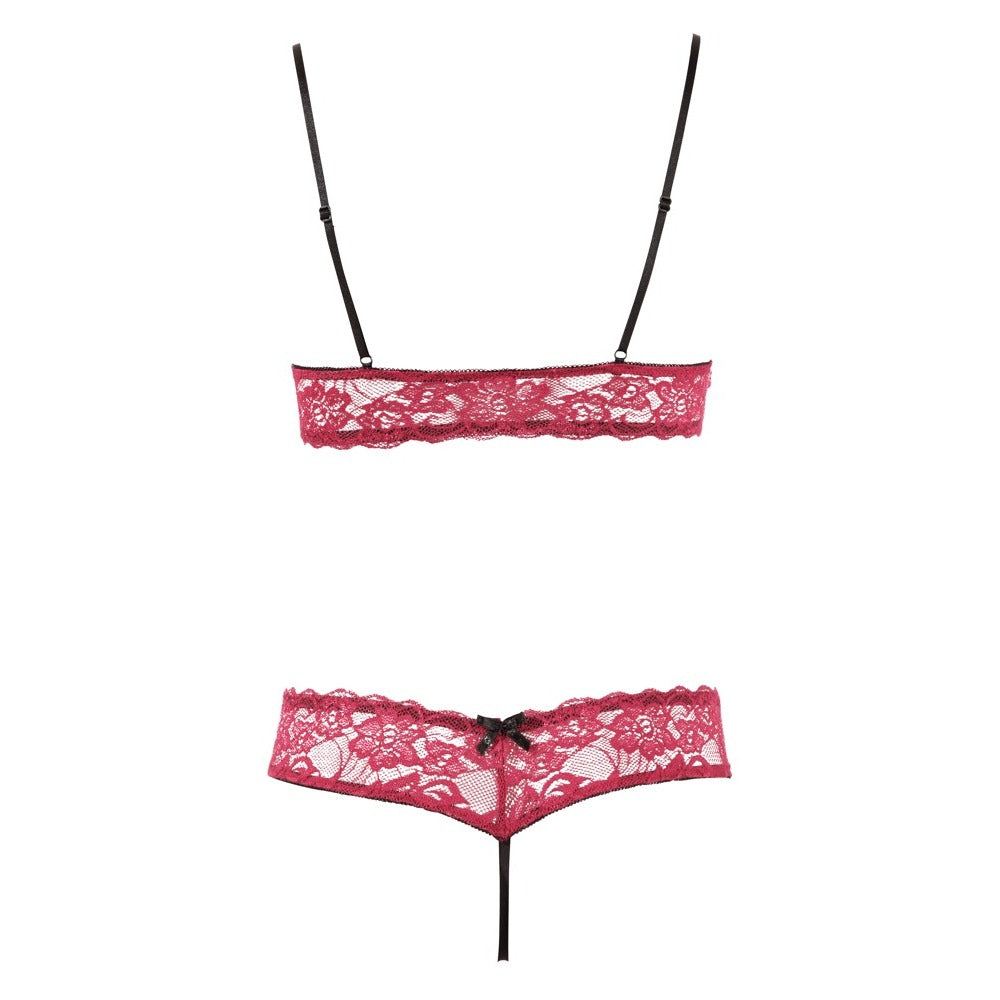 shop cottelli bra set open cup and crotchless set