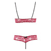 Cottelli Bra Set Open Cup and Crotchless Set