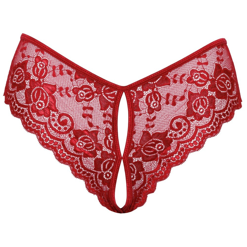 shop cottelli crotchless panty red